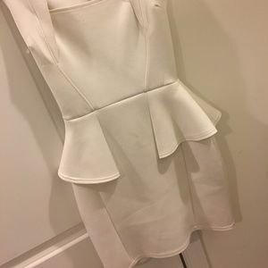 White peplum dress